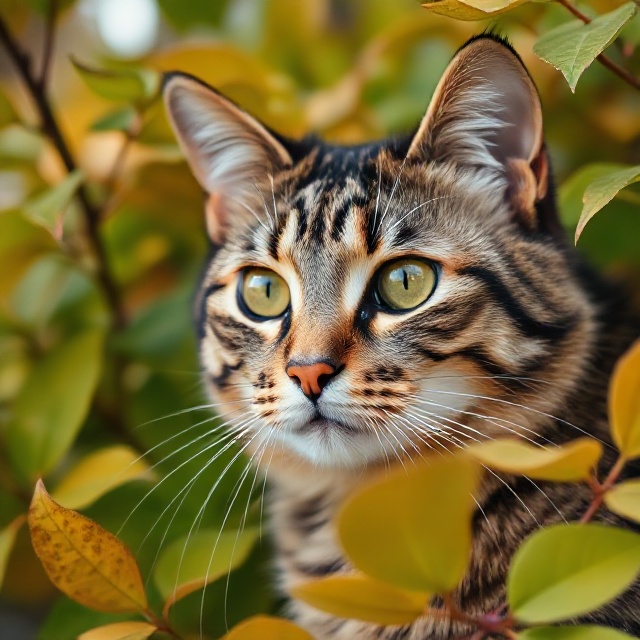 beautiful cat face in leaves, Elise Biopharma, Animal Health CDMO