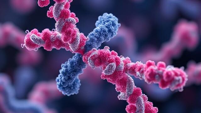 Antibody Drug Conjugate pink purple graphic