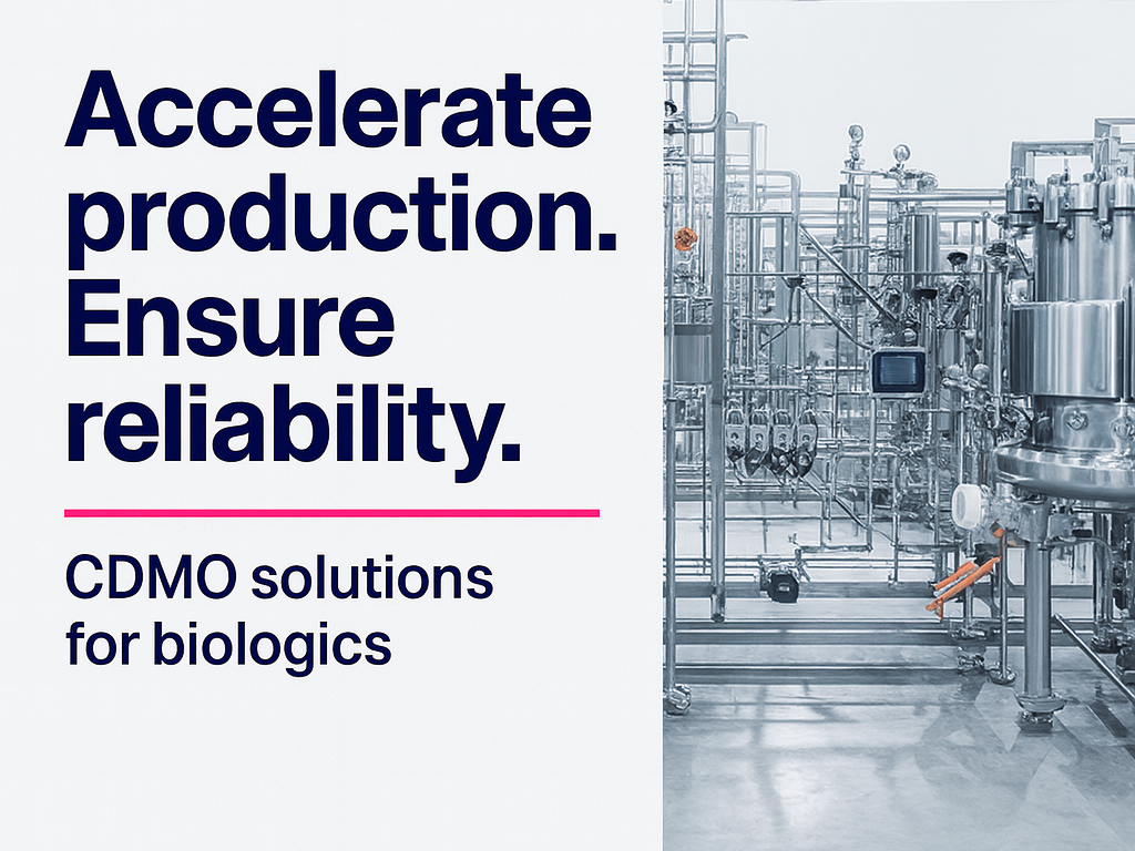 Accelerate production. Ensure reliability. Elise Biopharma banner